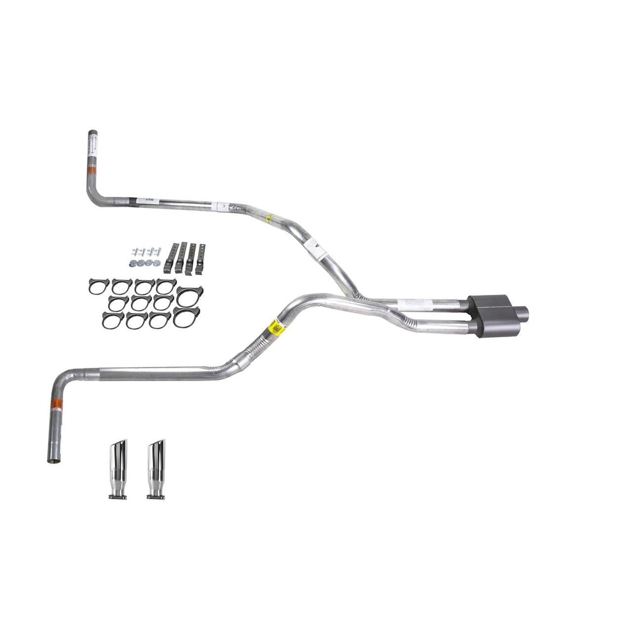 Dodge Dakota 97-05 2.5 Dual Truck Exhaust Kits 1 Chamber Muffler Slash Tips - Nalagi Hotel
