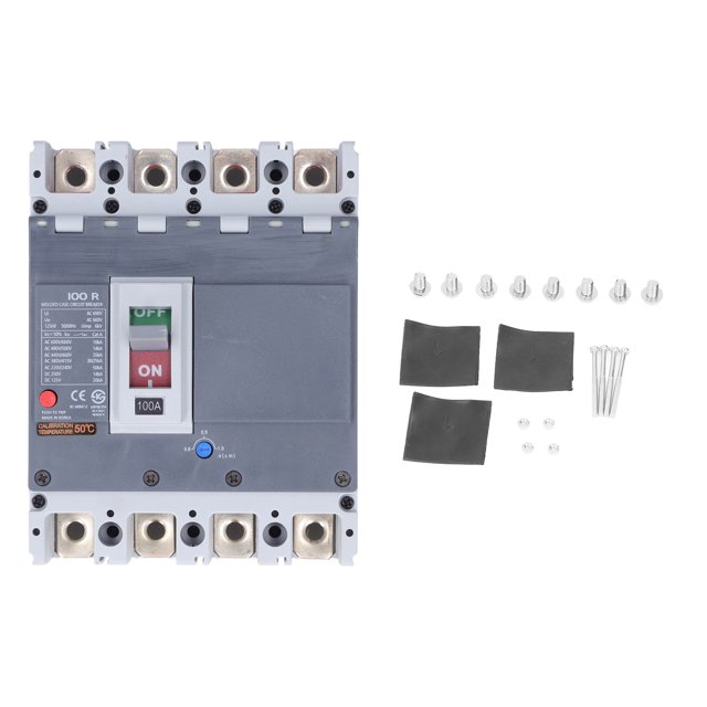 Disyuntor 4P Protección de batería, disyuntor de caja moldeada Disyuntor MCCB 100A 50/60Hz