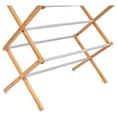 Wooden Clothes Drying Rack 3 Tier WaterResistant Bamboo Wood Fully Assembled Collapsible