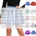 thumbnail image 6 of OGLCCG Girl's Metallic Bubble Skirt Dance Athletic Shiny Holographic Mini Skorts with Shorts Flared A-Line Short Skort,Size 8, 6 of 6