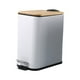 thumbnail image 1 of Cubo de basura con pedal, fino, 5 l, para el hogar blanco, 1 of 9