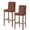 Brown, variant on Lavender Burlap Texture Bar Stool Covers Set of 2, Farmhouse Vintage Lavender Stretch Washable Bar Chair Covers with Backs, Removable Pub Counter Height Chair Cover for Kitchen Dining Room Cafe
