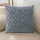 thumbnail image 4 of Flower Pillow Cover | Faux Lambswool Cushion Cover | Dark Gray Blue Yellow | Polyester Soft Decorative Throw Pillowcase | 1 Piece | 17.7x17.7 in | Removable | Home Sofa Decor, 4 of 6