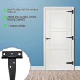 thumbnail image 3 of Pack Heavy Duty Galvanized Iron T-Shaped Door Hinges with Stainless Steel Latch Hinges for Wooden Doors, Windows, Drawers (Black), 3 of 5