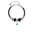 thumbnail image 2 of Delight Jewelry December - Teal Crystal Bicone Grandmother Celtic Knot Leather Bead Bracelet, 7"+2" Extender, 2 of 4