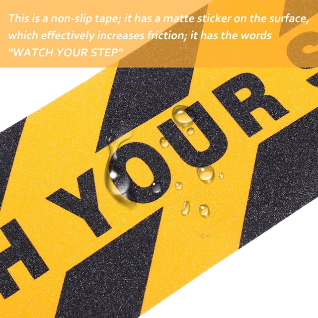 Raindrops 2Pcs Caution Stickers Safety Warning Decals Anti-slip Tape for Factory Locations