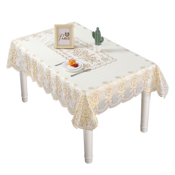 Mantel a prueba de aceite, mantel rectangular de PVC, cubierta de mesa impermeable para decoración de cocina, comedor, 137x180cm Methold HA8965-02B