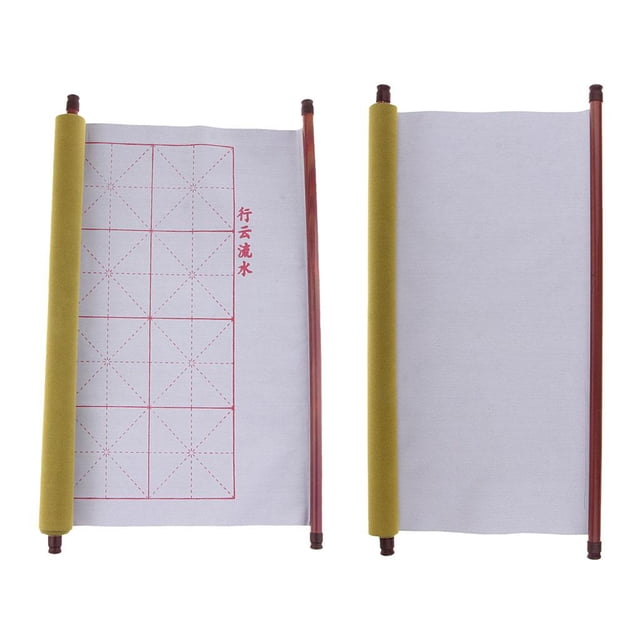 Paquete de 2 paños s para escribir con agua para practicar la caligrafía china japonesa Papel de tela de secado Papel 59 *17.7 pulgadas BLESIY Papel de escritura de agua