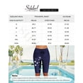thumbnail image 3 of Sidefeel Womens High Waisted Swim Shorts Stars Printed Long Bike Bottoms Tummy Control Swimsuit Long Board Shorts, 3 of 6