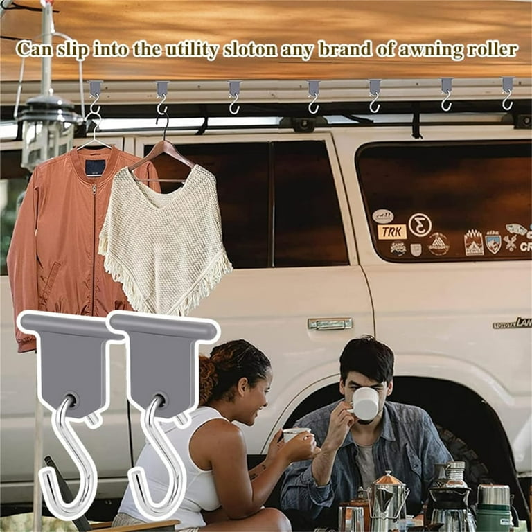 15 Pairs Awning Hooks Campervan Rv Awning Accessories S-shaped Hooks Easy To Install For Motorhome Caravan Outdoor Indoor Christmas Tent