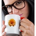 thumbnail image 2 of 3drose, Chrysanthemum Single Flower Cut Out, 15oz Two-tone Red Mug, 2 of 6