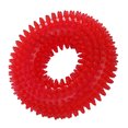 thumbnail image 2 of Trayknick Funny Pet Dog Cat Thorn Circle Ring Squeak Chew Training Sound Interactive Toy Red, 2 of 13