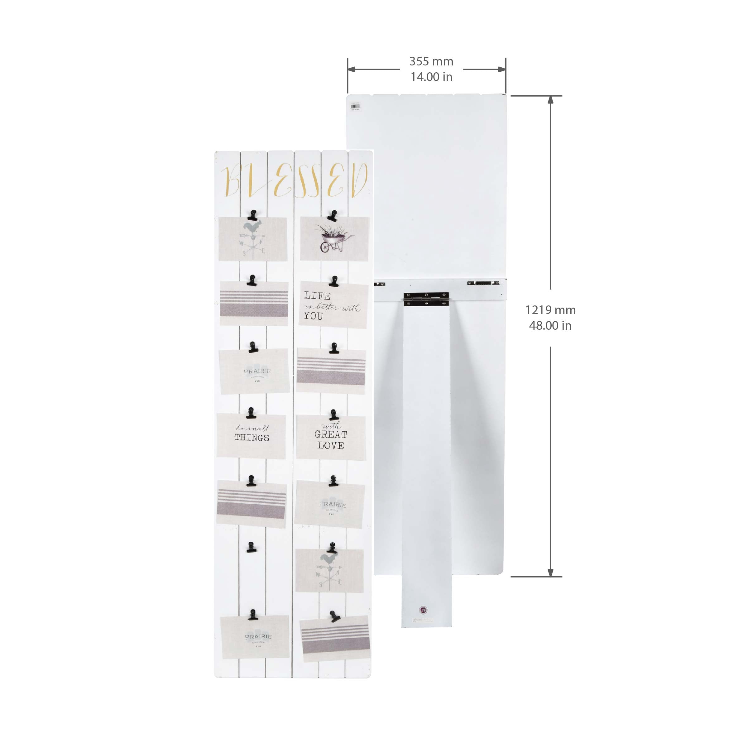 Prinz Prairie "Family" Standing Easel Collage Picture Frame for Twelve 4" x 6" Photos, White