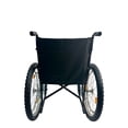 thumbnail image 2 of Silla de Ruedas Todo Terreno Plegable con Llantas de 24” Tipo Bicicleta Montaña Soporta 110 Kg | Acero Ligero, Asiento Lona Resistente | Ruedas Anchas y Aro Impulsor de Aluminio, 2 of 10
