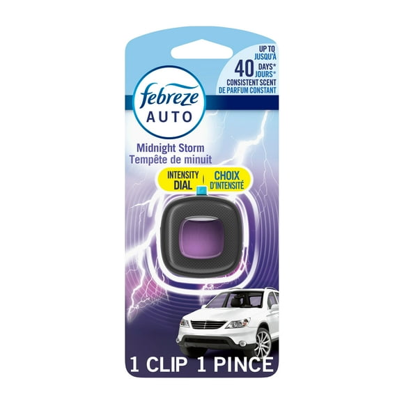 Febreze Car Air Freshener Vent Clip, Midnight Storm, 1ct