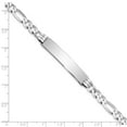 thumbnail image 3 of 14k White Gold Bracelet ID Figaro 7.5 mm 8 in WG Link, 3 of 4