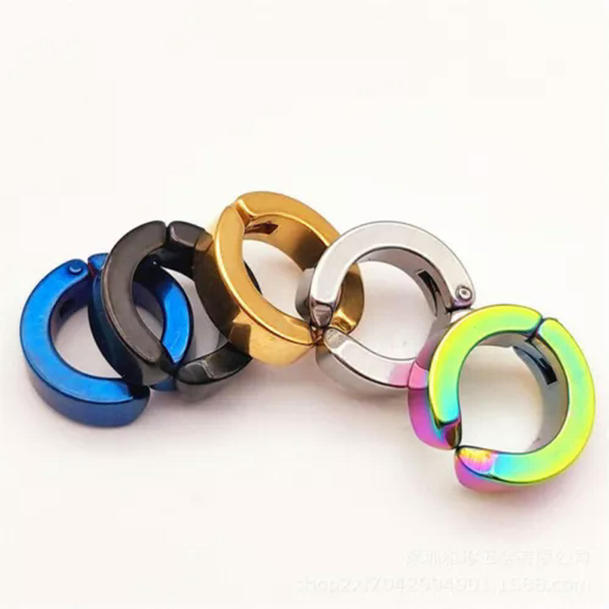Colorful Non-Piercing Magnetic Earrings Set – Stainless Steel Hoop & Huggie Style, Nickel-Free