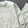 thumbnail image 4 of NOLDARES Boys Pajamas Set Kids Long Sleeve PJs Cotton Jammies(M293-Light Green), 4 of 4