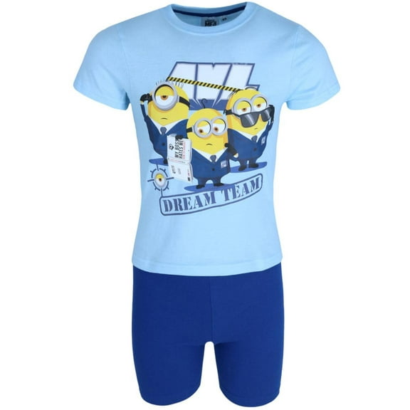 Textiel Trade Boy's Minions Short Sleeve Tee and Shorts Pajama Set