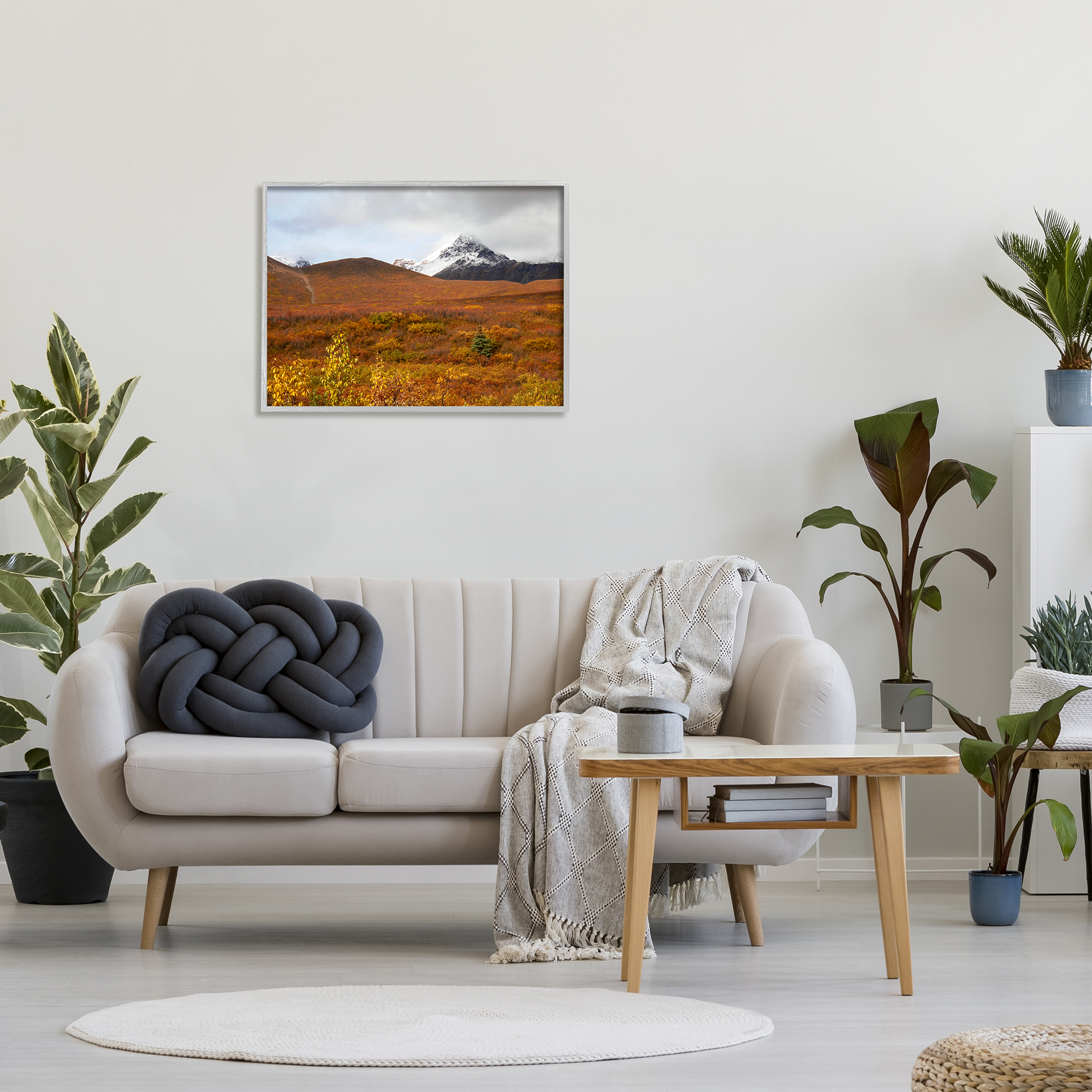 Stupell Industries Meadow with Distant Peak Landscape Photography Gray Framed Art Print Wall Art, 30 x 24