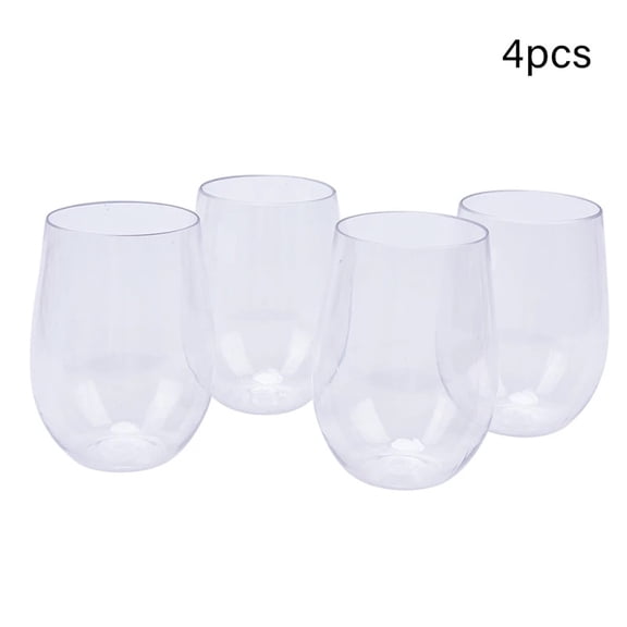 463ml Unbreakable Wine Glasses Shatterproof Plastic Glass Safe Reusable Transparent Fruit Juice Beer Cup Party Supplies