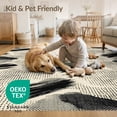 thumbnail image 4 of ODIKA 4'x6' Washable Area Rug Style Minimalist Lines With Scattered Modern Brush Motif Abstract Geometry for Home Office, Under Desk, Non-Slip Chair-Friendly, Flatwoven, 4 of 7