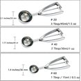 thumbnail image 2 of Juego de cucharas para galletas: pequeñas (1 cucharada), medianas (2 cucharadas), grandes (3 cucharadas) y para helado., 2 of 5