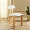 thumbnail image 2 of Safavieh Cayde Modern Wood Dining Side Chairs, Cream / Light Blonde, 2 of 8