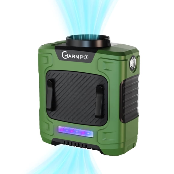 Ventilador de cintura CHARMP portátil con batería de 10000 mAh, 24 horas de funcionamiento