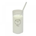thumbnail image 1 of Cartoon Clear Glass Cup With Straw Transparent Coffee Milk Tea Mug Water Cup With Straw, 1 of 6