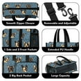 thumbnail image 3 of Teacher Tote Bag,French Bulldogs Blue Teacher Utility Tote Bag,Large Work Tote Bags for Women with Multiple Pockets,Top Zipper Closure,13.8x10.6x6.7 Inch, 3 of 5