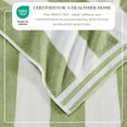 thumbnail image 2 of 100% Cotton Cabana Stripe Oversized Beach & Pool Towel (Single Oversized- 35" x 70", Eucalyptus Green / White), 2 of 6