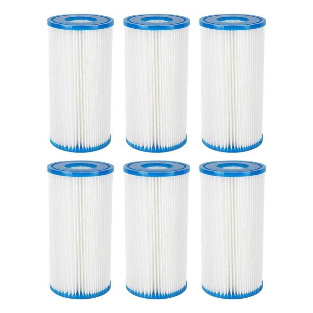 - 6 Cartridges Replacement Type A and C for Easy Set Pool Filters Intex Filter Cartridge Type A 59900E 