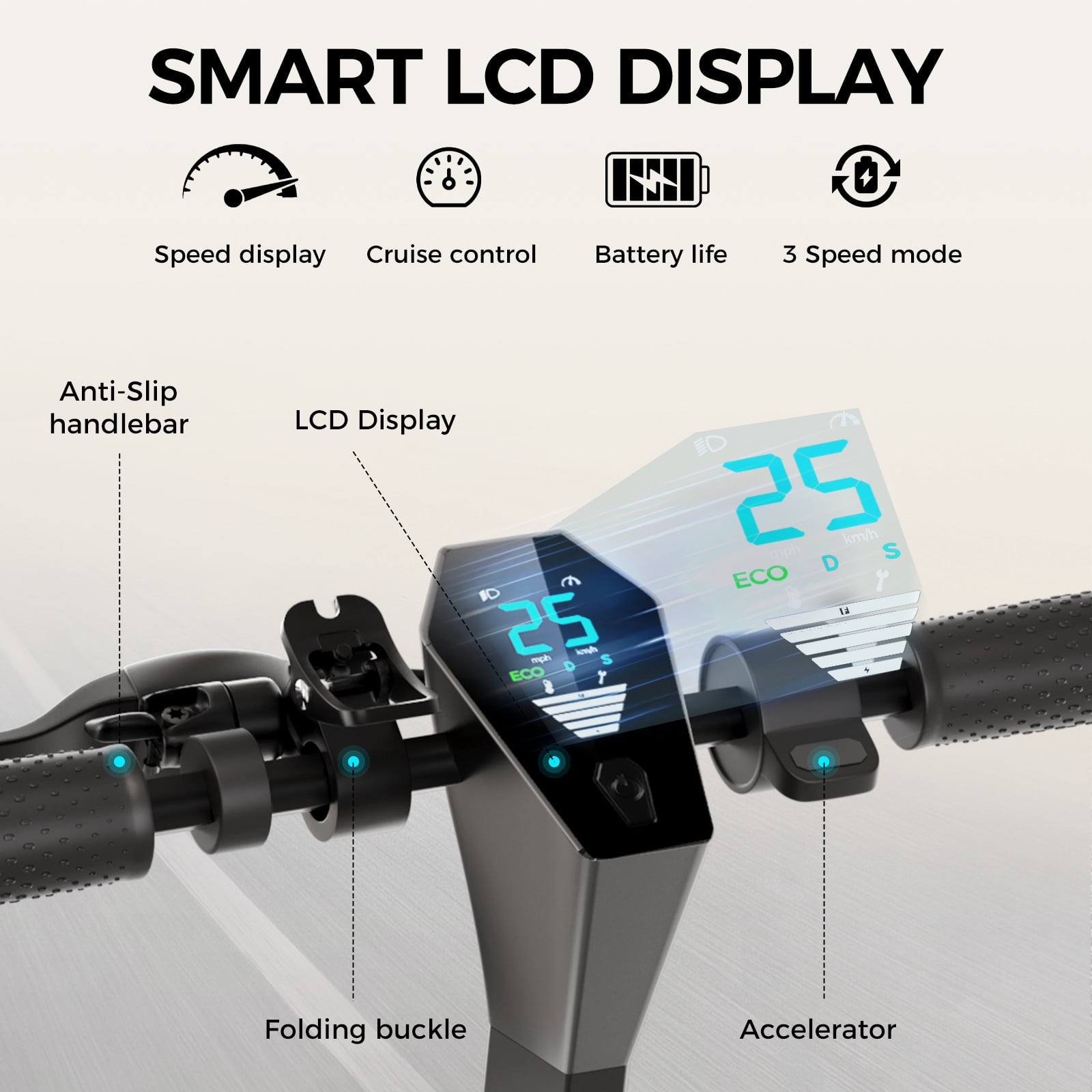 Electric Motorized Scooter for Adults Foldable,Fast Speed 25mph and Long Range 30miles 10" Solid Tires Teens E-Scooter for Commuter,600W Motor