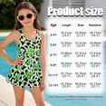 thumbnail image 7 of Xixirimido Shamrock Leopard Green Print Girls One Piece Swimsuits with Skirt Sleeveless Modest Skirted Swimwear with Built-in Shorts UPF 50+ Bathing Suit for St. Patrick's Day, 12-13 Years, 7 of 7