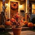 thumbnail image 6 of Artificial Halloween Pumpkin Stake - Orange Fall Foliage Pick for Yard & Garden, 6 of 8