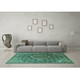 thumbnail image 3 of Ahgly Company Indoor Rectangle Persian Turquoise Blue Traditional Area Rugs, 7' x 10', 3 of 4