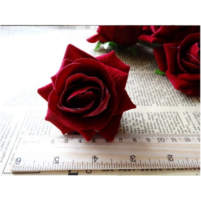 yingyy Pince à Cheveux Tête Pendentif Fleur Décalque de Fabrication Longue Durée Dame Rouge Foncé