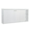 thumbnail image 6 of MODERNLUXE Wood Twin Size Murphy Bed, Storage Wall Bed with Shelves, Convertible into A Cabinet, White, 6 of 16