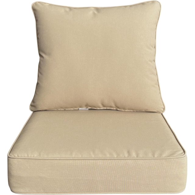 x Coussins de Patio à Assise Profonde pour Extérieur/intérieur, Ensemble de Rembourrage en Mousse Résiliente, Hydrofuges, Résistants aux Taches et aux Intempéries, Assise Profonde, Bas Chili