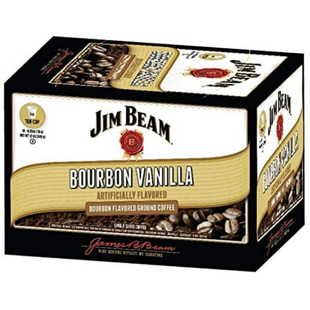 New Jim Beam Bourbon Vanilla Single Serve Coffee Cups - 10 Count