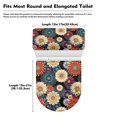 thumbnail image 7 of HELLHERO Lid Cover Set for Toilet & Toilet Cover Set with Stretch Polyester Fabric for Washable, Stays in Place, Datura Flower, 7 of 7