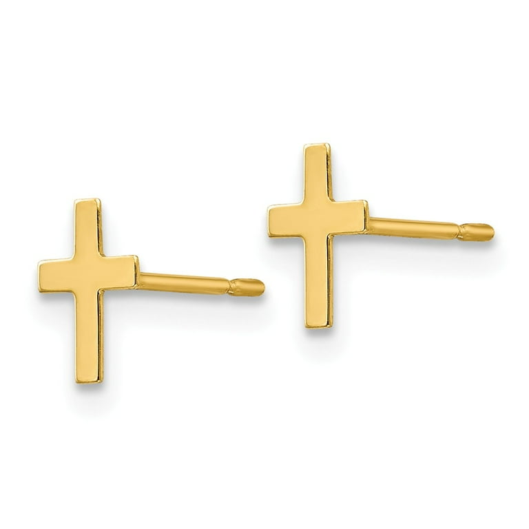 Walmart gold sale cross earrings