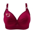 thumbnail image 4 of Super Comfort Bra, Womens Sports Bras Removable Pads Plus Size Sleep Bras for Girls in Yoga Bralette Leisure Stretch Crop Tops Vest Wine M, 4 of 4
