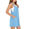 thumbnail image 5 of DailyTrove Women's Layered Romper Dress, Sleeveless Casual Playsuit with Shorts, 5 of 6