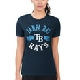 thumbnail image 4 of Women's G-III 4Her by Carl Banks Navy Tampa Bay Rays City Graphic Fitted T-Shirt, 4 of 5