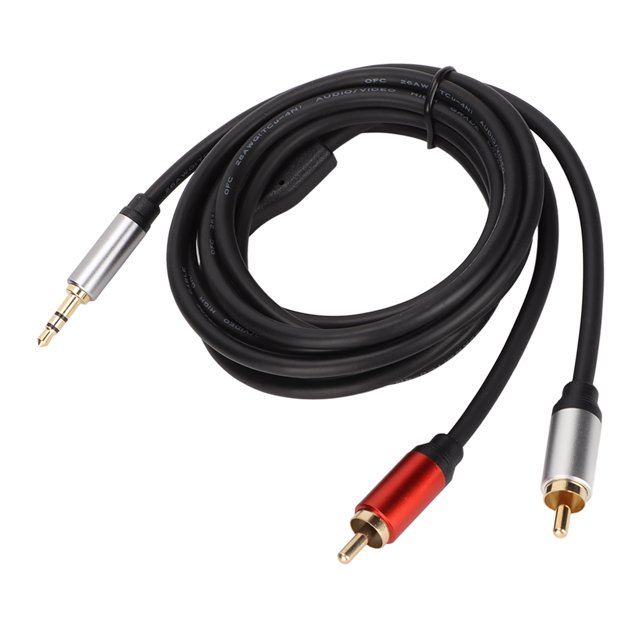 Cable De 3,5 Mm A 2 , Cable Divisor , Cable Extensible De Sonido HiFi Chapado En Oro Para TV Para Altavoz