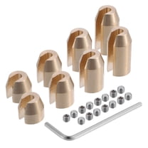 Rear Brass Wheel Spoke Balance Weights Refill with Wrench Tool Metal 8pcs/Set Gold Tone for Motorcycle