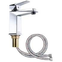 Aquaterior Modern 1 Hole Bathroom Faucet Square Cold & Hot Water Tap Chrome