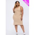 thumbnail image 6 of Ribbed Tank Dress with Side Slits, tailored for plus sizes, 6 of 10